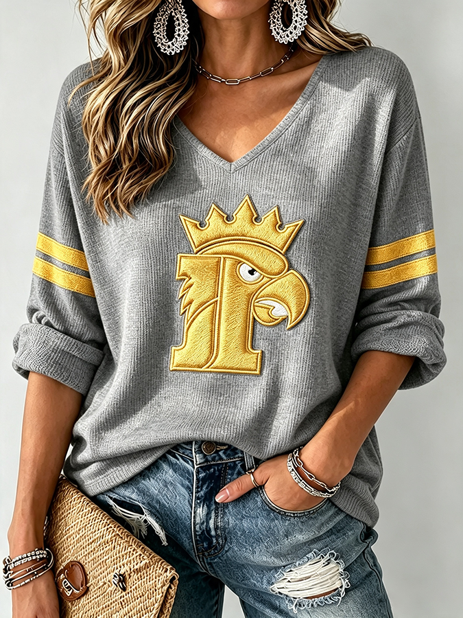 Women'S Football Casual Printed Top