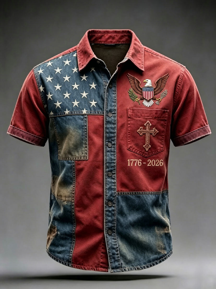 Men'S 250Th Anniversary National Print  Shirt