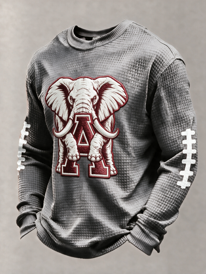 Men'S Football  Printed Waffle T-Shirt