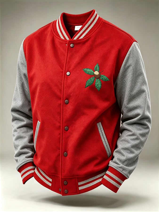 Men'S Retro Football Printed Button Top
