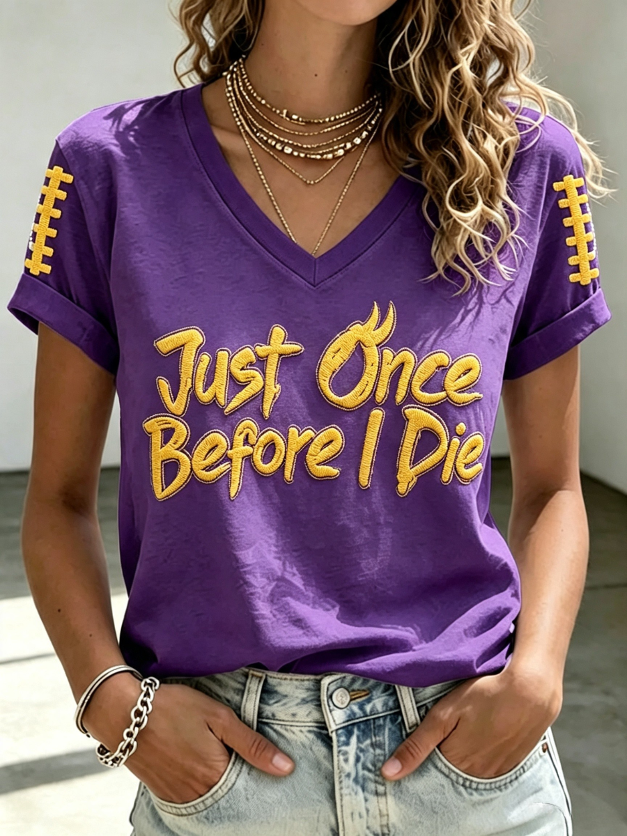 Women's Football Print Short-Sleeve T-Shirt