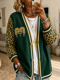 Women's Football Print Cardigan