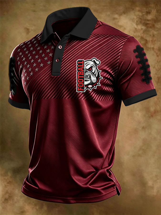 Men'S Rugby Collar Polo T-Shirt