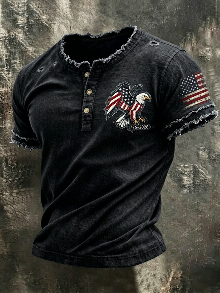 Men'S 250Th Anniversary Printed Casual T-Shirt