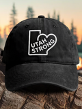 Retro Utah Strong Utah Wildfires Praying For The FirefightersPrint Baseball Cap