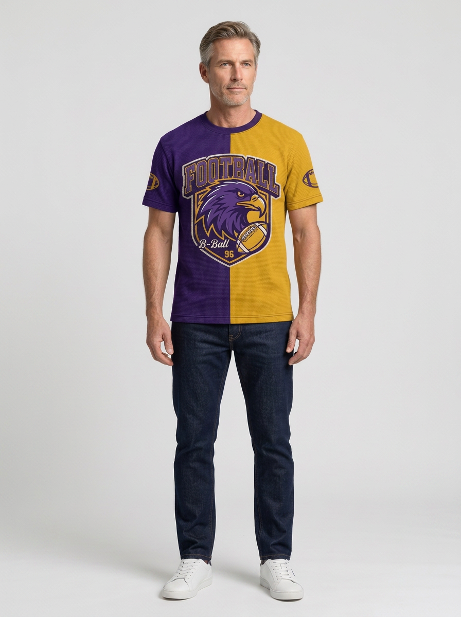 Unisex Baltimore Ravens Football Eagle Shield Printed T-shirt