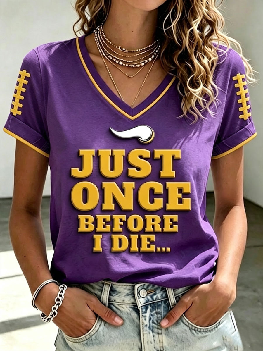 Women's Football Print Short-Sleeve T-Shirt