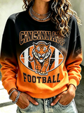 Women's Football Printed Casual Sweatshirt
