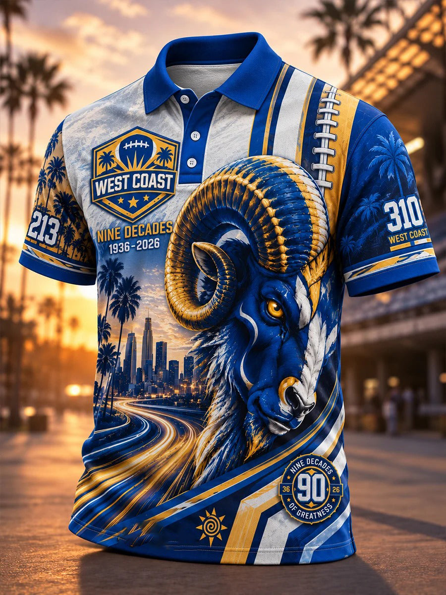 Men's Football Printed Polo Shirts