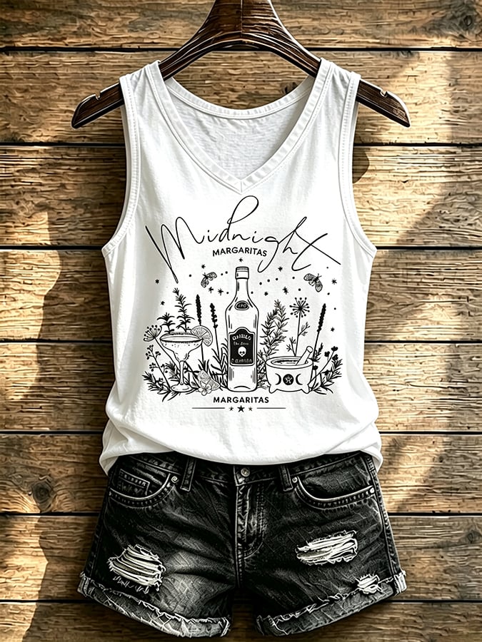 Women's Midnight Margaritas Printed Tank Top