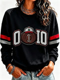 Ladies' Rugby Printed Round Neck T-Shirt
