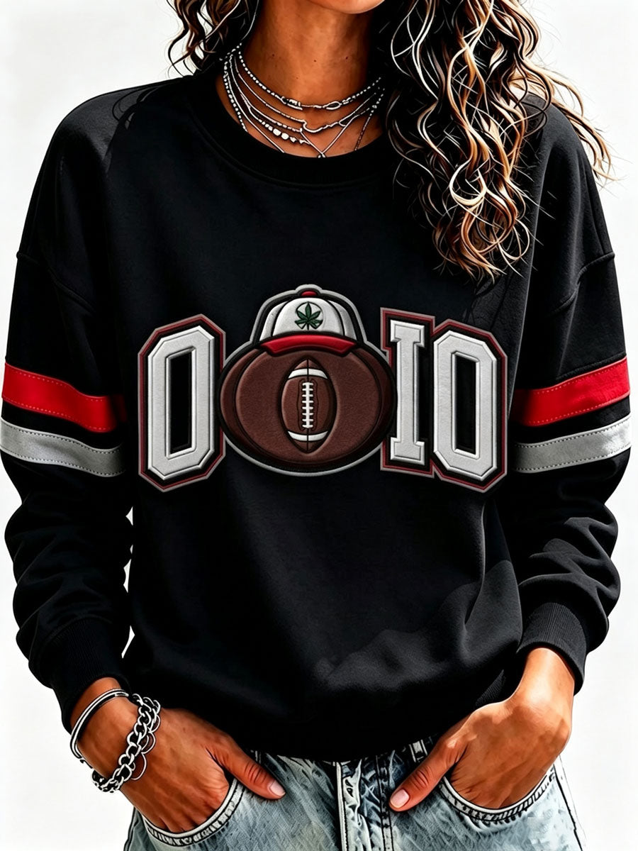 Ladies' Rugby Printed Round Neck T-Shirt