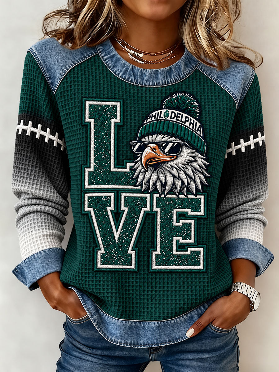 Women's American Football Waffle Sweatshirt