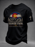 Men'S COLORADO STRONG Print Short Sleeve T-Shirt