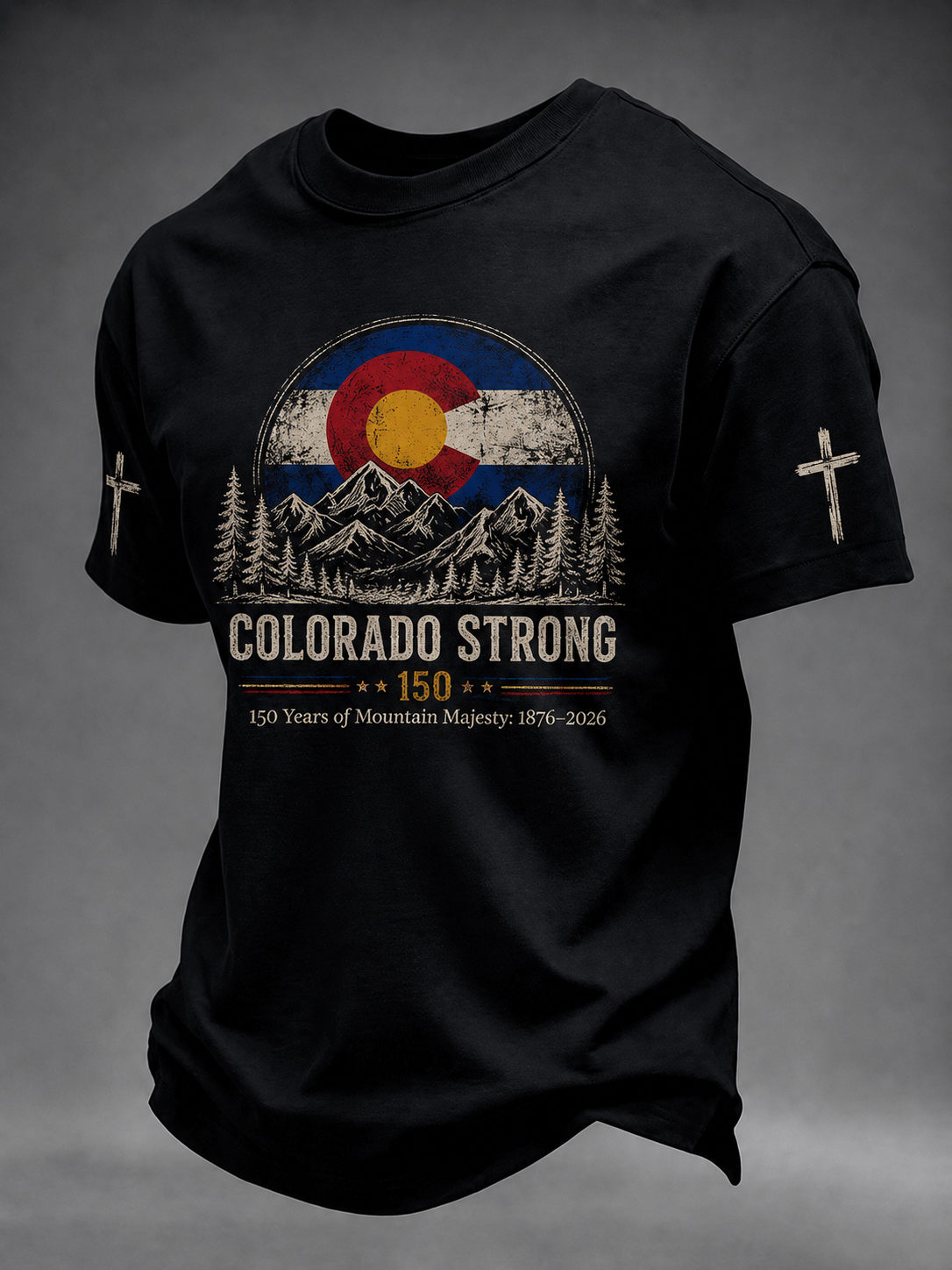 Men'S COLORADO STRONG Print Short Sleeve T-Shirt