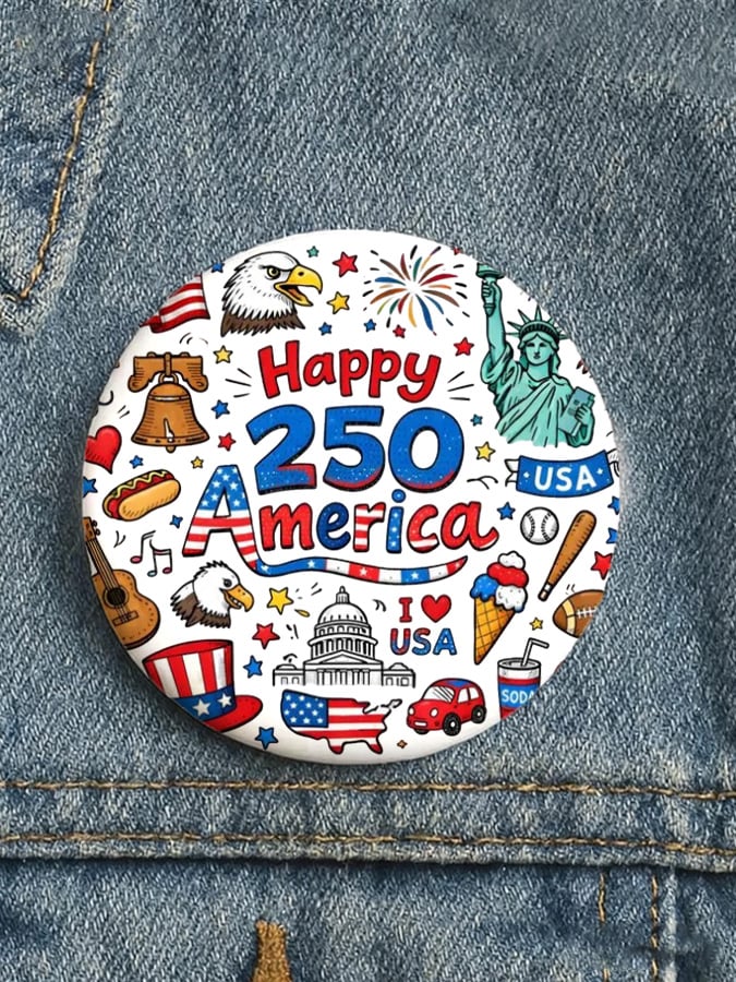 250 Years America Buttons