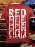Men's Retro Patriotic Pattern Printed T-Shirt