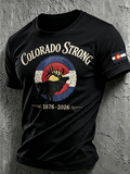 Men'S Colorado Strong Print Short Sleeve T-Shirt