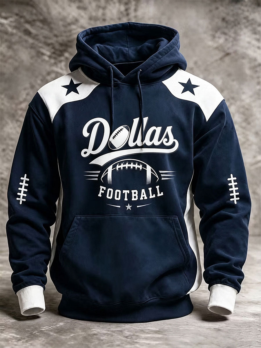 Men's American football hooded sweatshirt