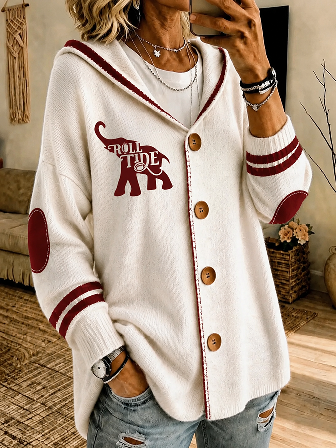 Women'S Rugby Match Long Sleeved Cardigan