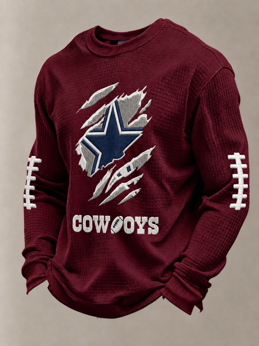 Men'S Retro Football Waffle T-Shirt