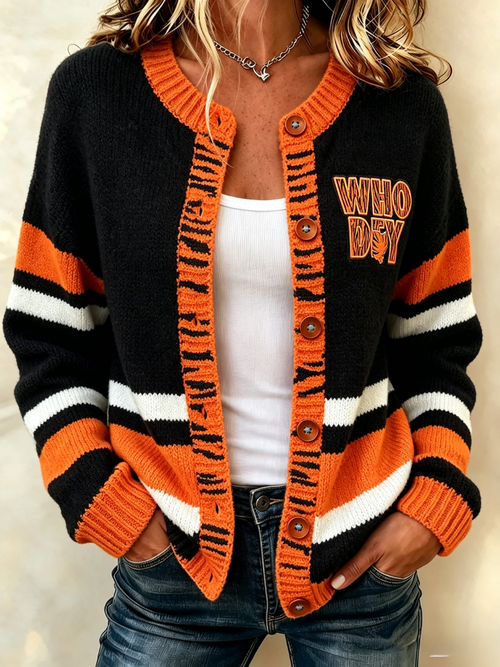 Ladies' Casual Football Fan Casual Cardigan
