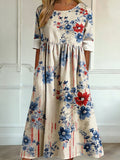 Women's 250th Anniversary Print Five-Sleeve Dress