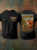 Men'S Retro Cottonwood Fire Fishlake National Forest, Beaver, Utah 2026 Print T-Shirt