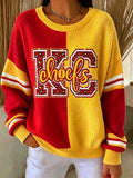 Women'S Football Print Casual Sweatshirt