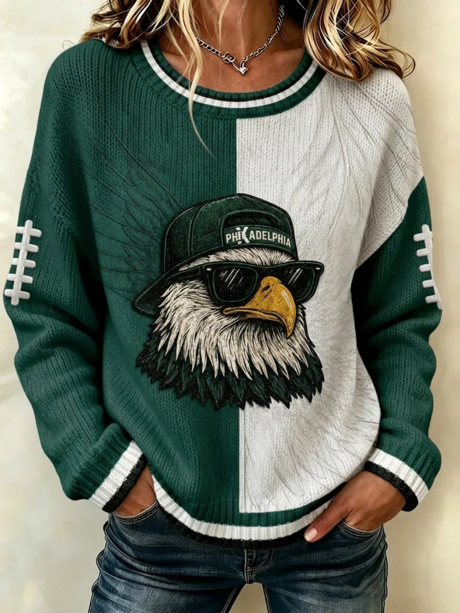 Women'S Football Print Casual Sweatshirt