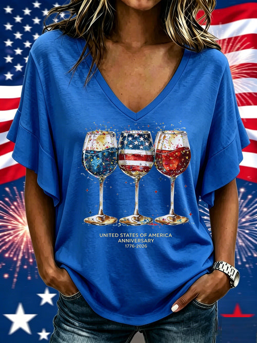 American Flag 250th  Casual T-shirt