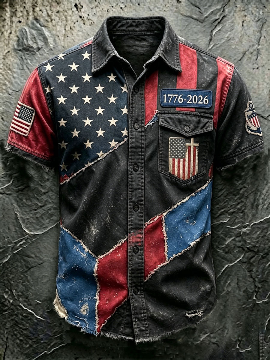 Men'S 250Th Anniversary National Print  Shirt
