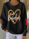 Women'S Football Print Casual Sweatshirt
