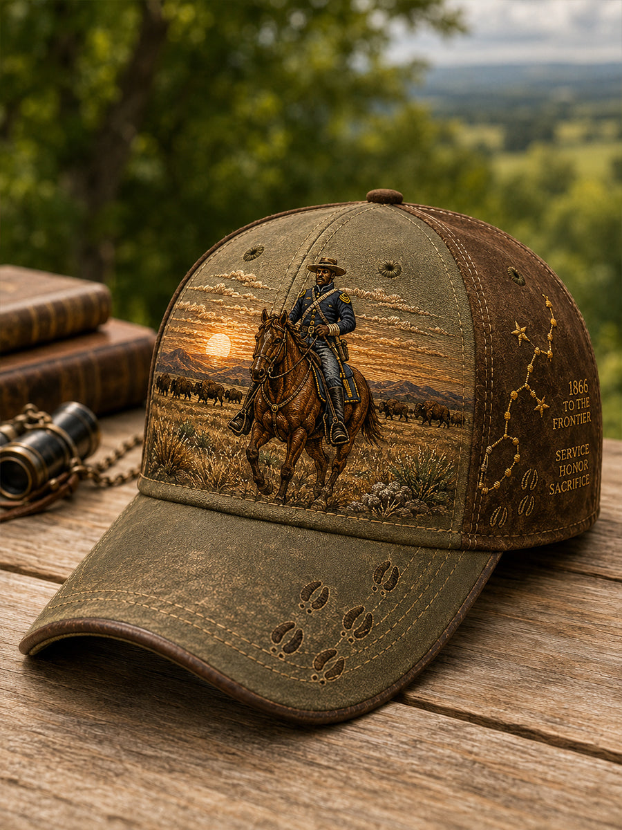 Buffalo Soldiers 1866 Heritage Art Print Vintage Baseball Cap