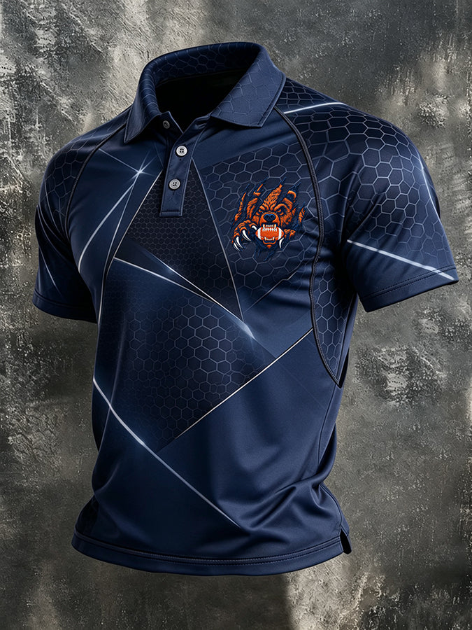 Men'S Retro Football Polo Shirt