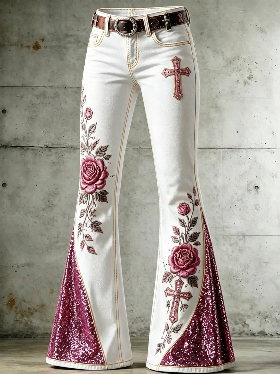 Women's Floral Casual Long Pants