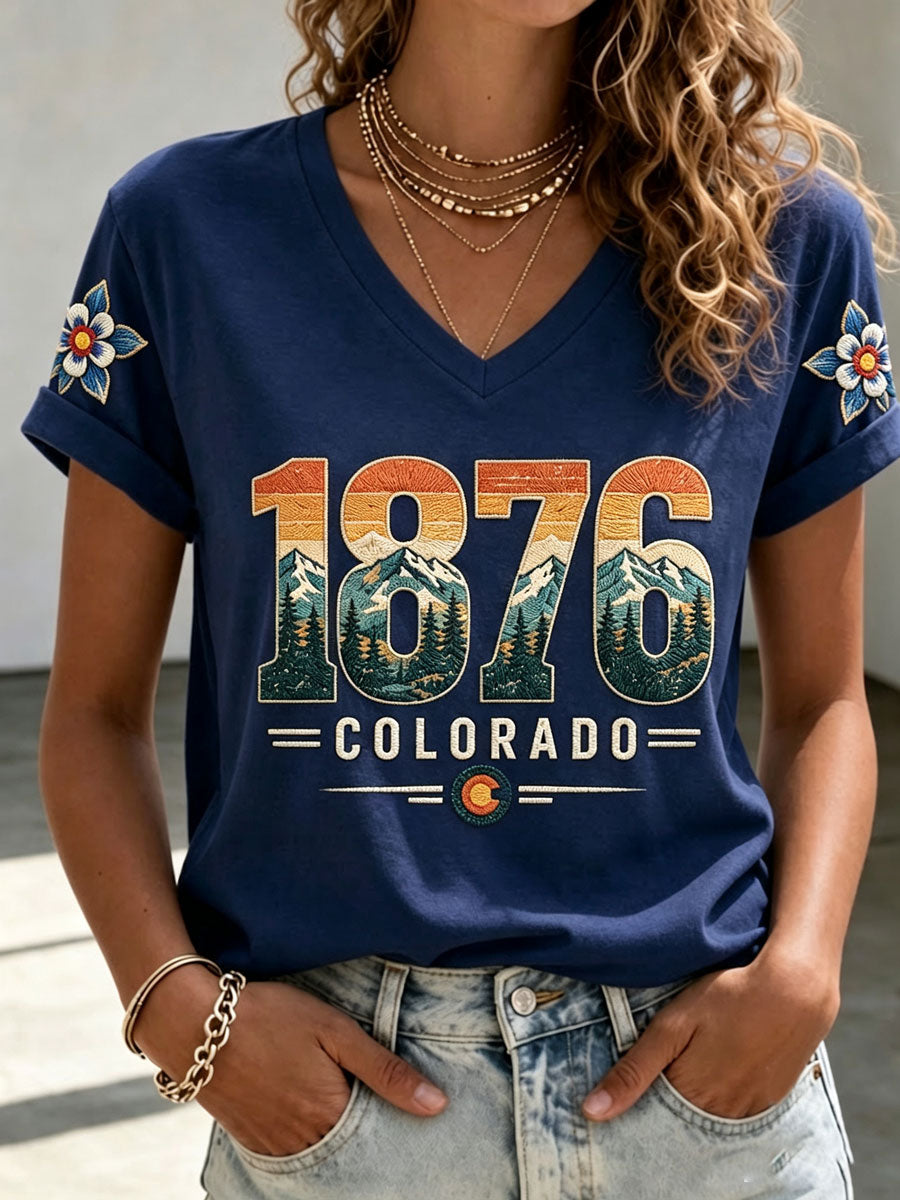 Women's Colorado 150years Anniversary Casual T-shirt