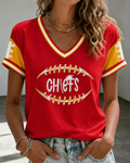 Women's Football Printed Casual Sweatshirt