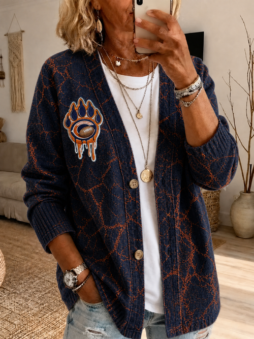 Ladies' Casual Rugby Cardigan
