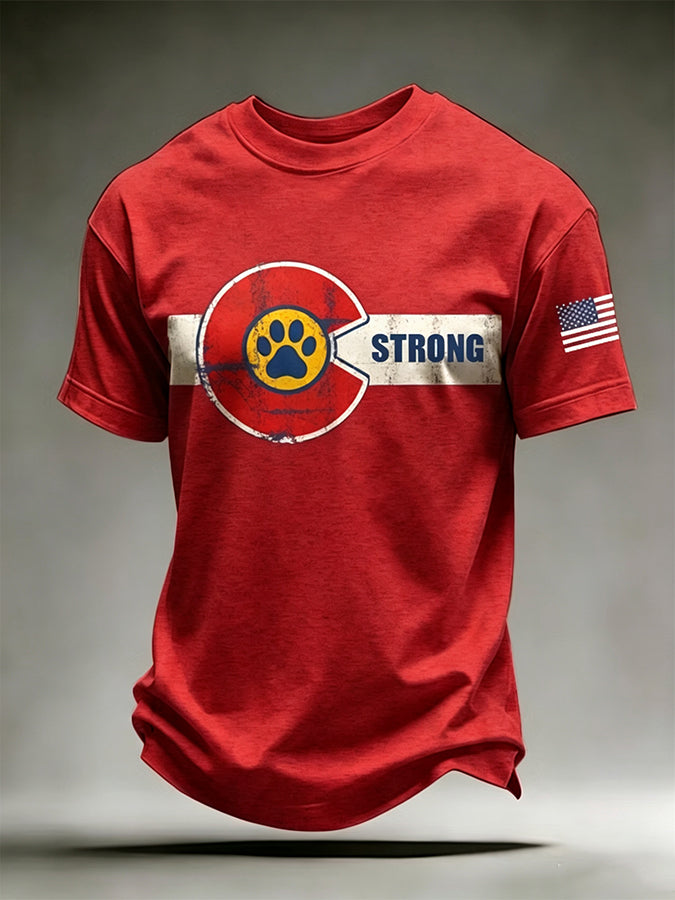 Men'S Colorado Print Short Sleeve T-Shirt