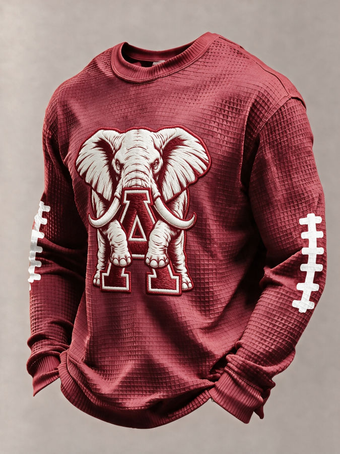 Men'S Football  Printed Waffle T-Shirt