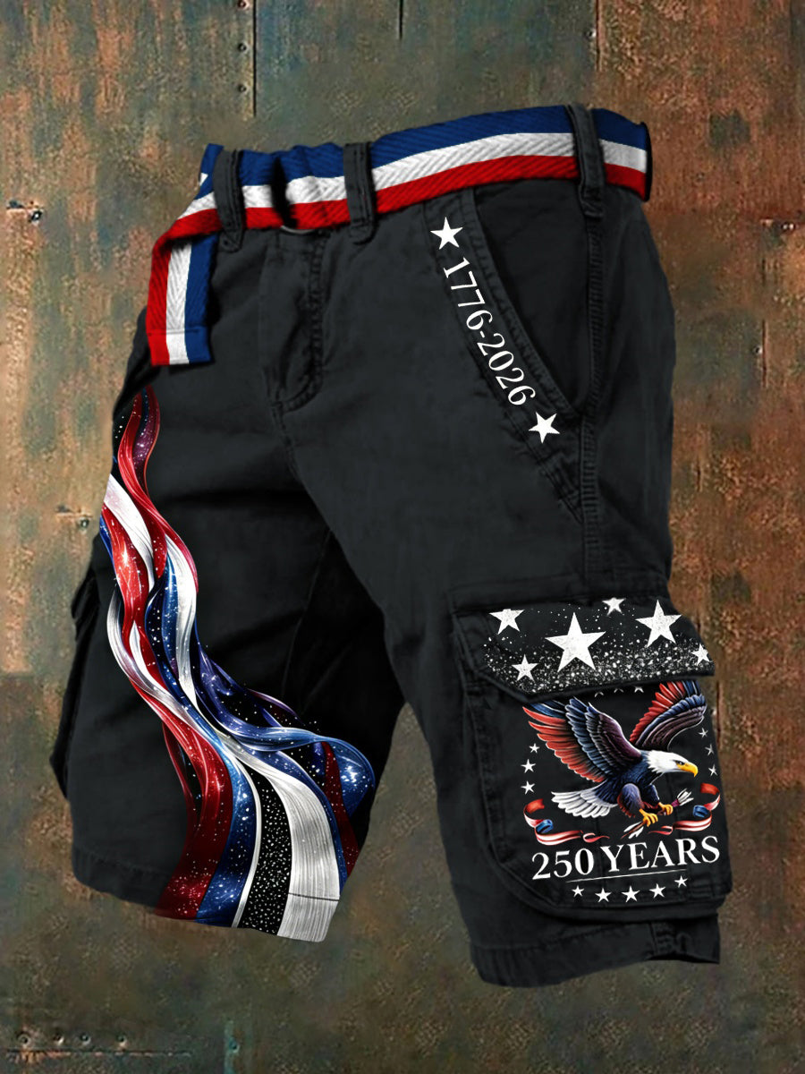Retro USA 250th Anniversary Men's Work Shorts