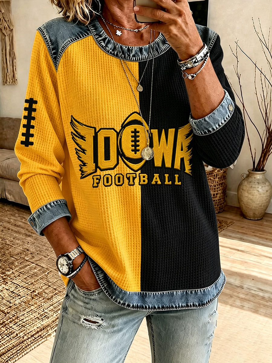 Women'S Rugby Print Long-Sleeved Sweatshirt