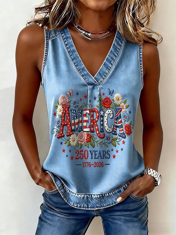 Women's 250th Anniversary Printed Casual Vest