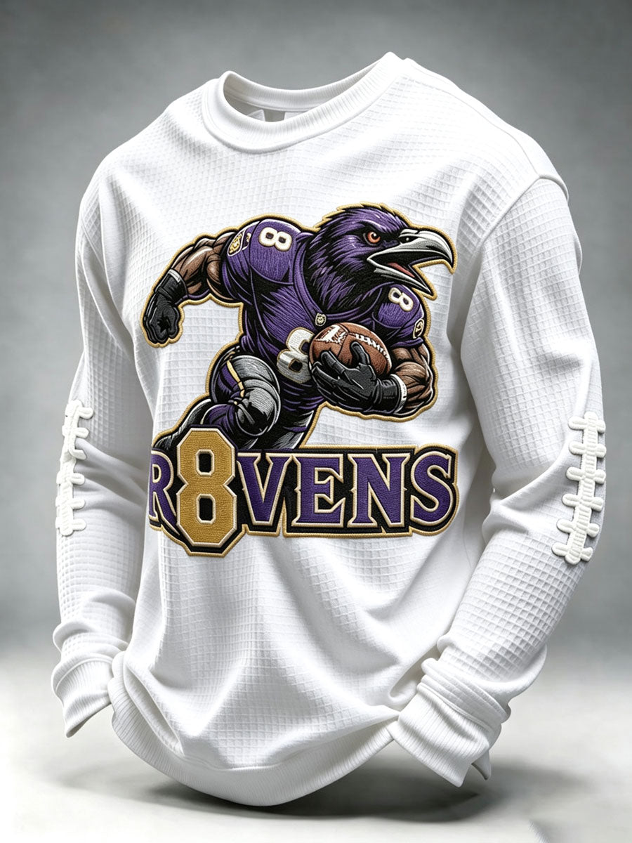 Men'S Football Printed Waffle T-Shirt