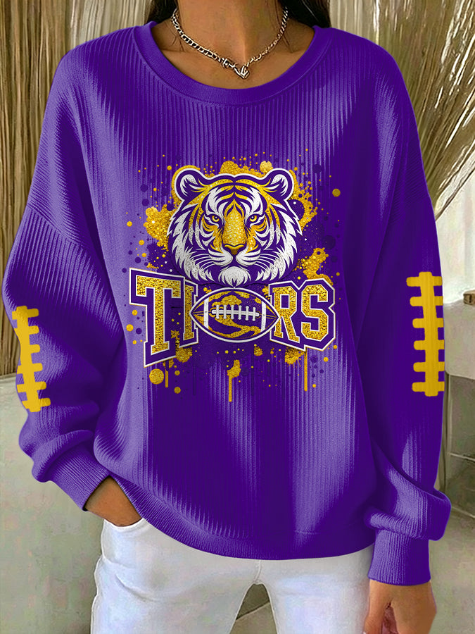 Women'S Football Print Casual Sweatshirt