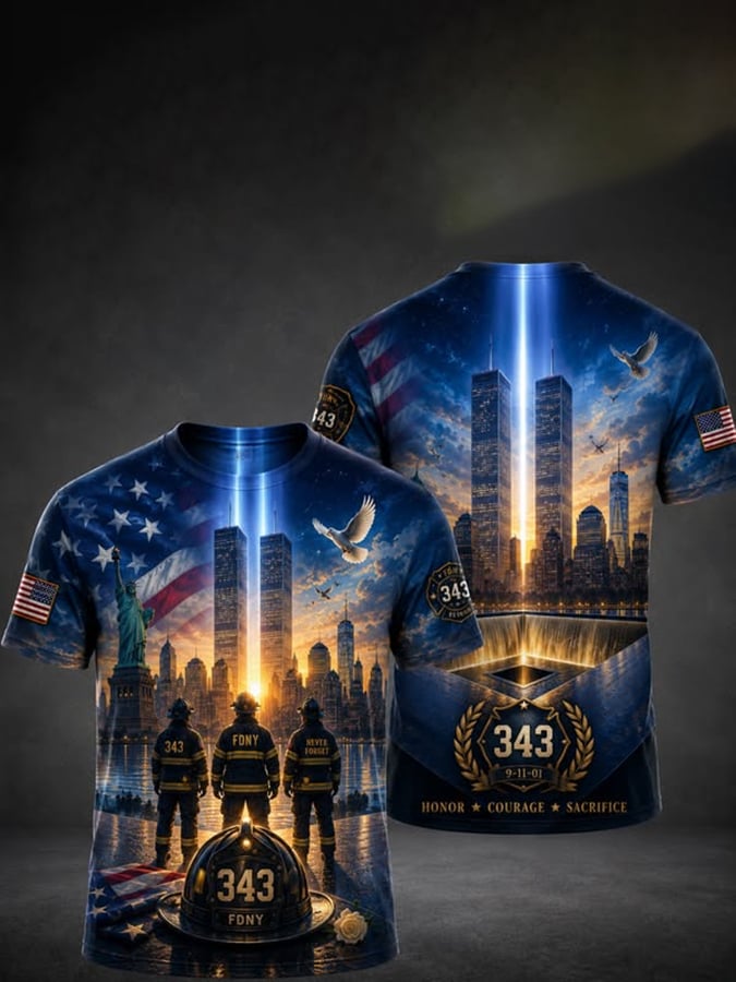 9.11 Never Forget Printed T-Shirts