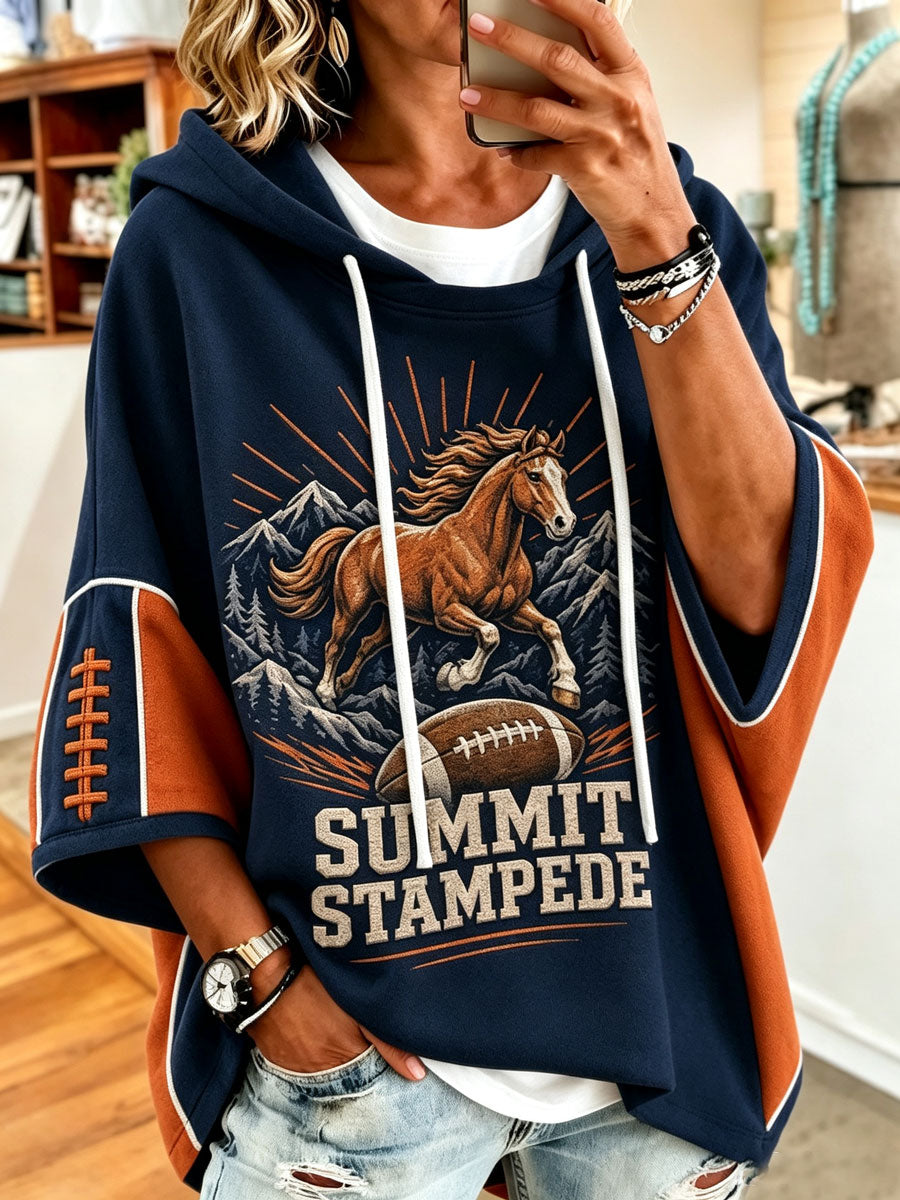 Women's American Football Fan Memorial Print Hoodie