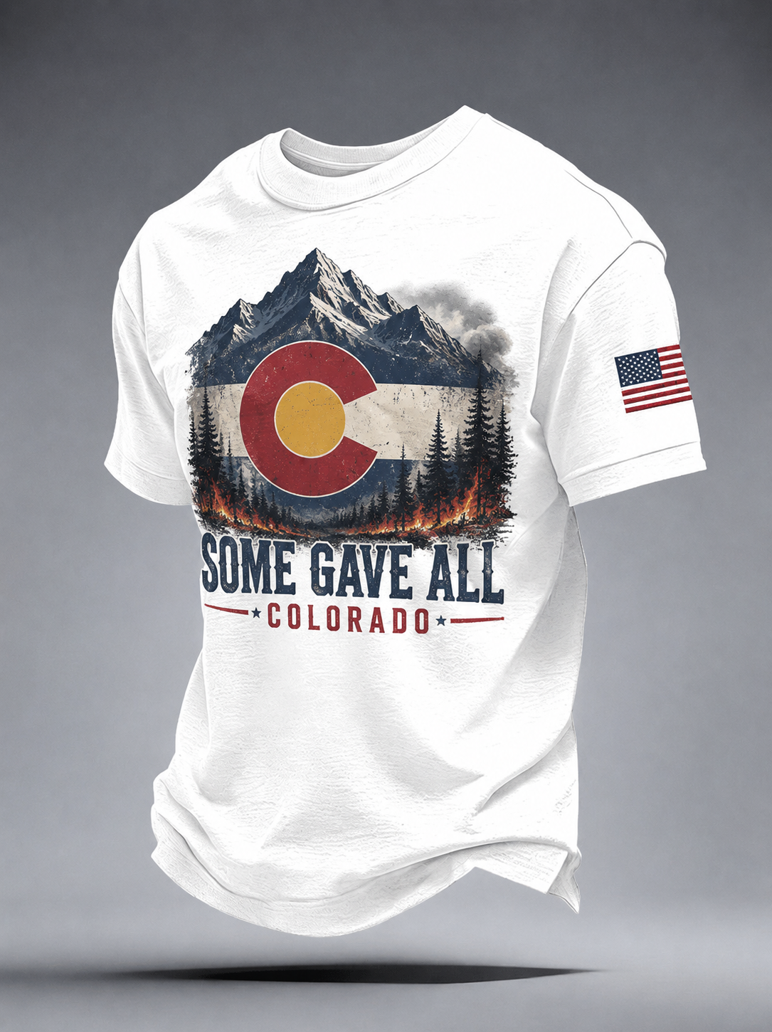 Men'S Colorado Strong: Rising From The Ashesn Printed T-Shirt