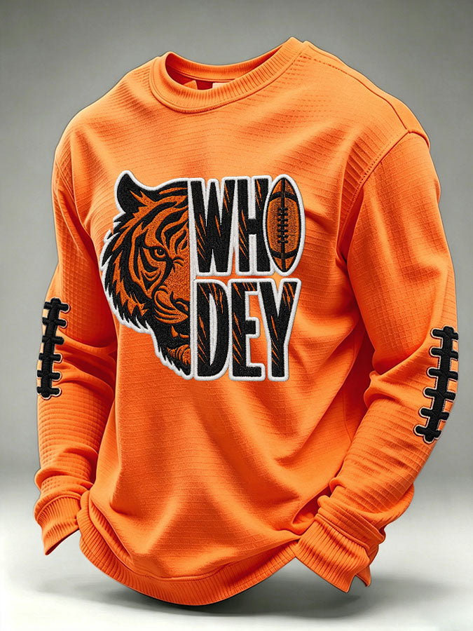 Men'S Football Printed Waffle T-Shirt